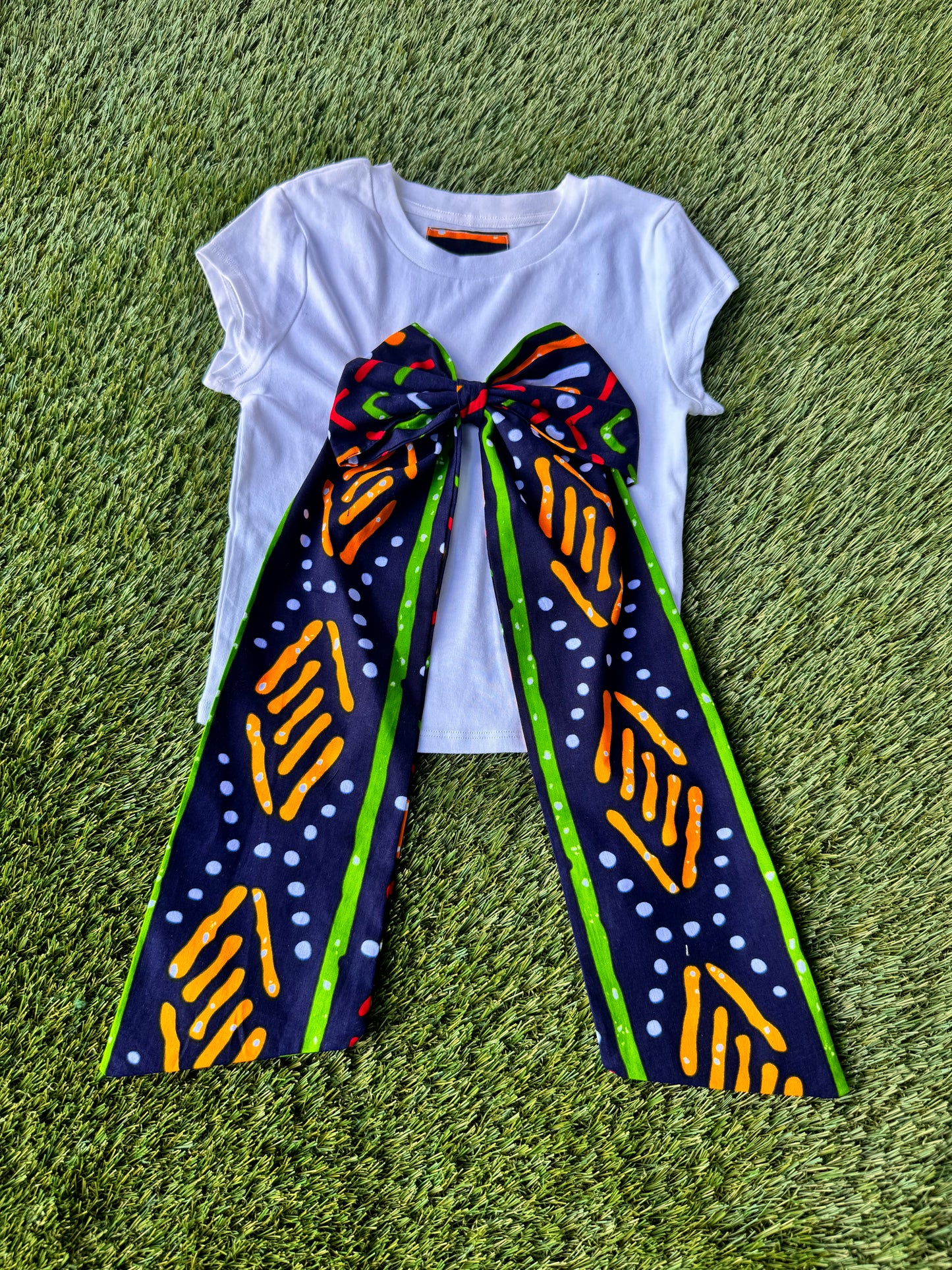 Nicole African print Bow Tshirt for Girls