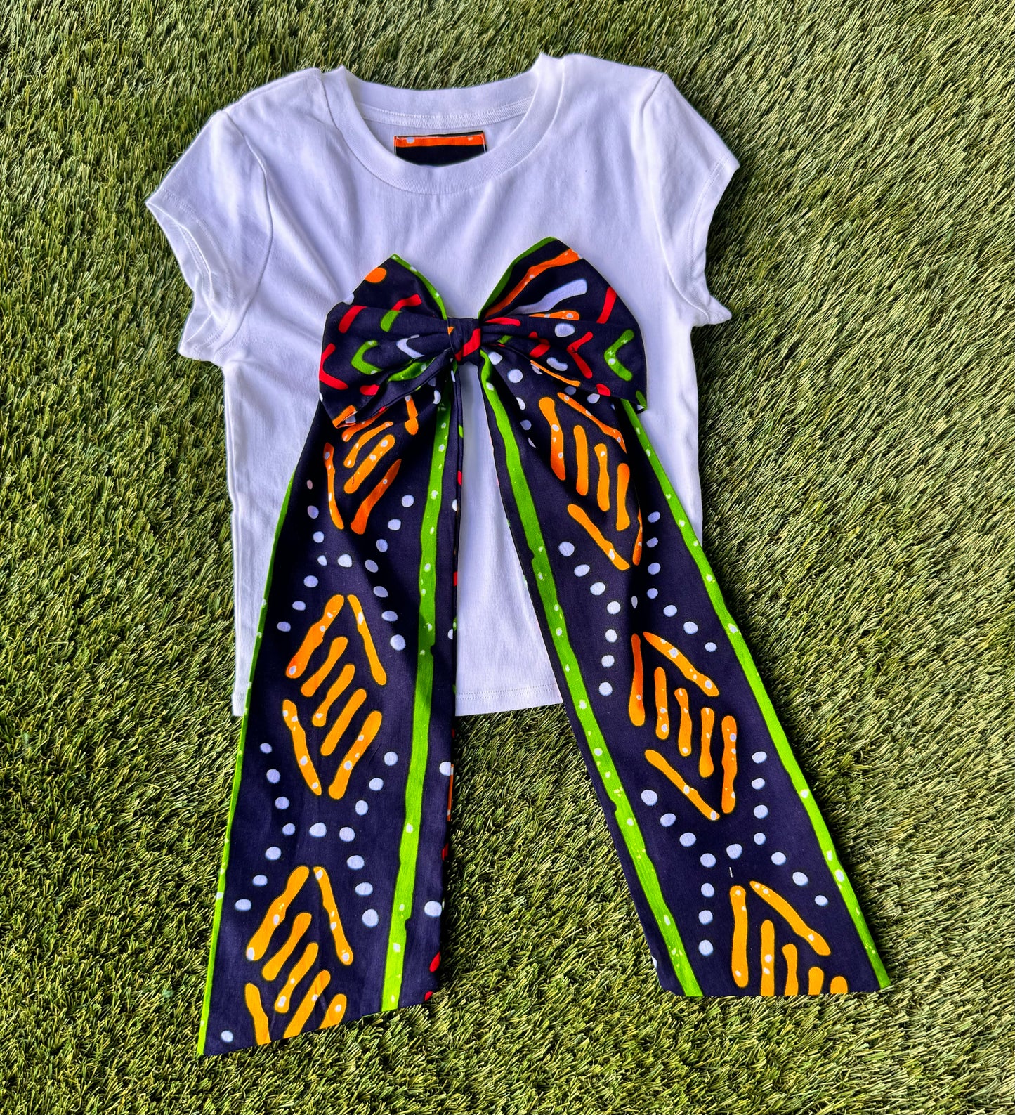 Nicole African print Bow Tshirt for Girls