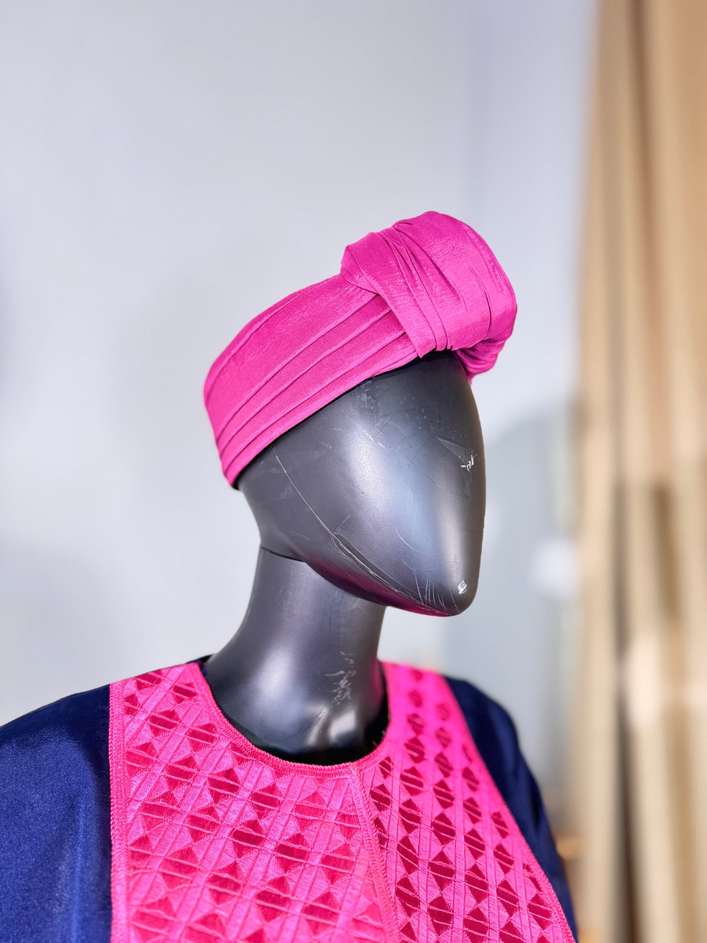 Ade ori African women Turban cap (Pink)