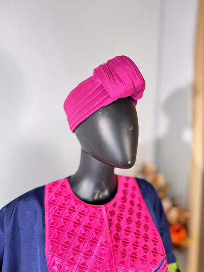 Ade ori African women Turban cap (Pink)