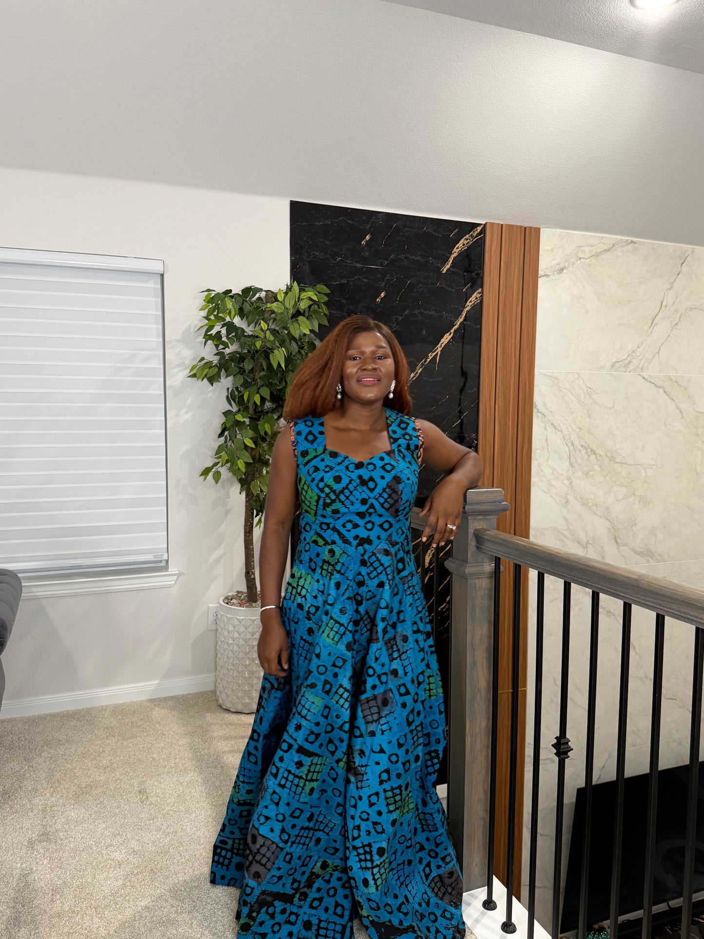 Azure Heritage Flow Dress