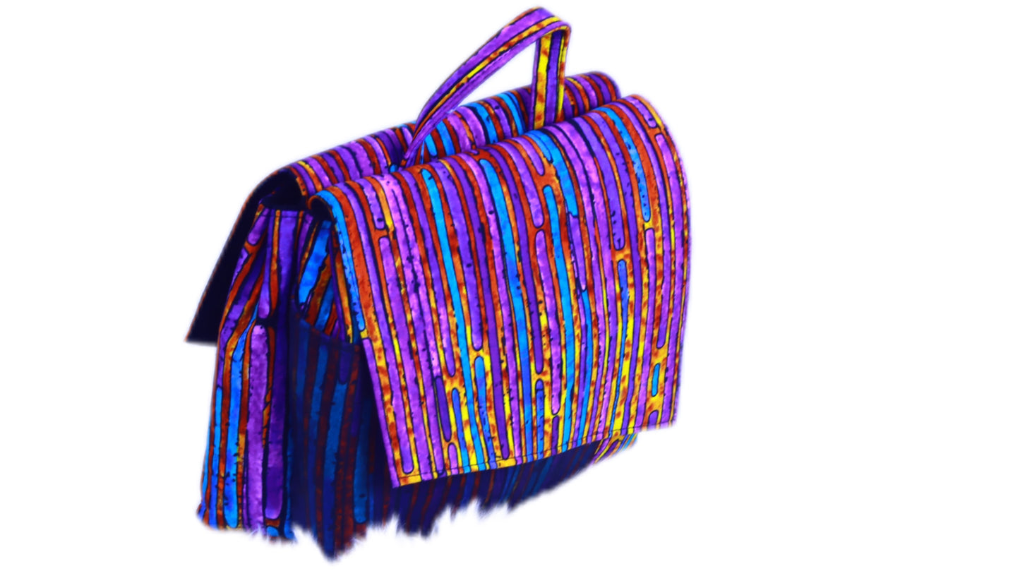 Gbemiga two sided African print hand bag