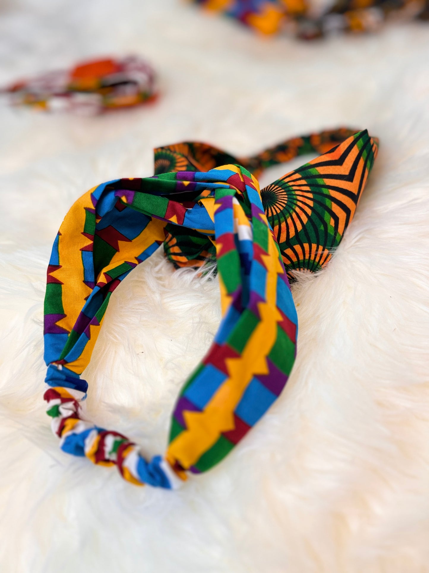 African print Ankara twisted criss-cross hairband