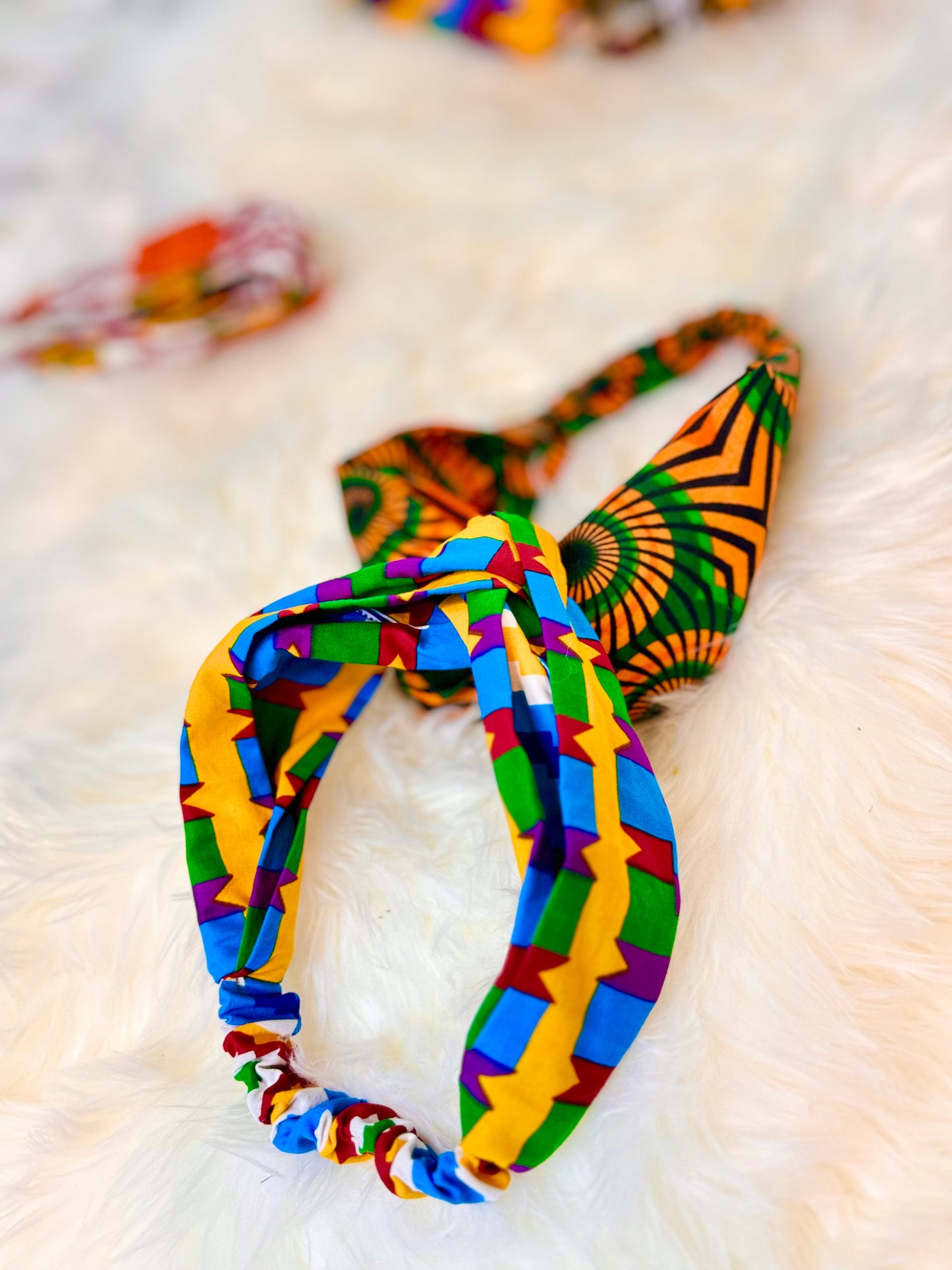 African print Ankara twisted criss-cross hairband