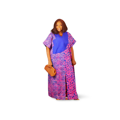 Irewamiri Adire African print casual comfy Bubu Kaftan