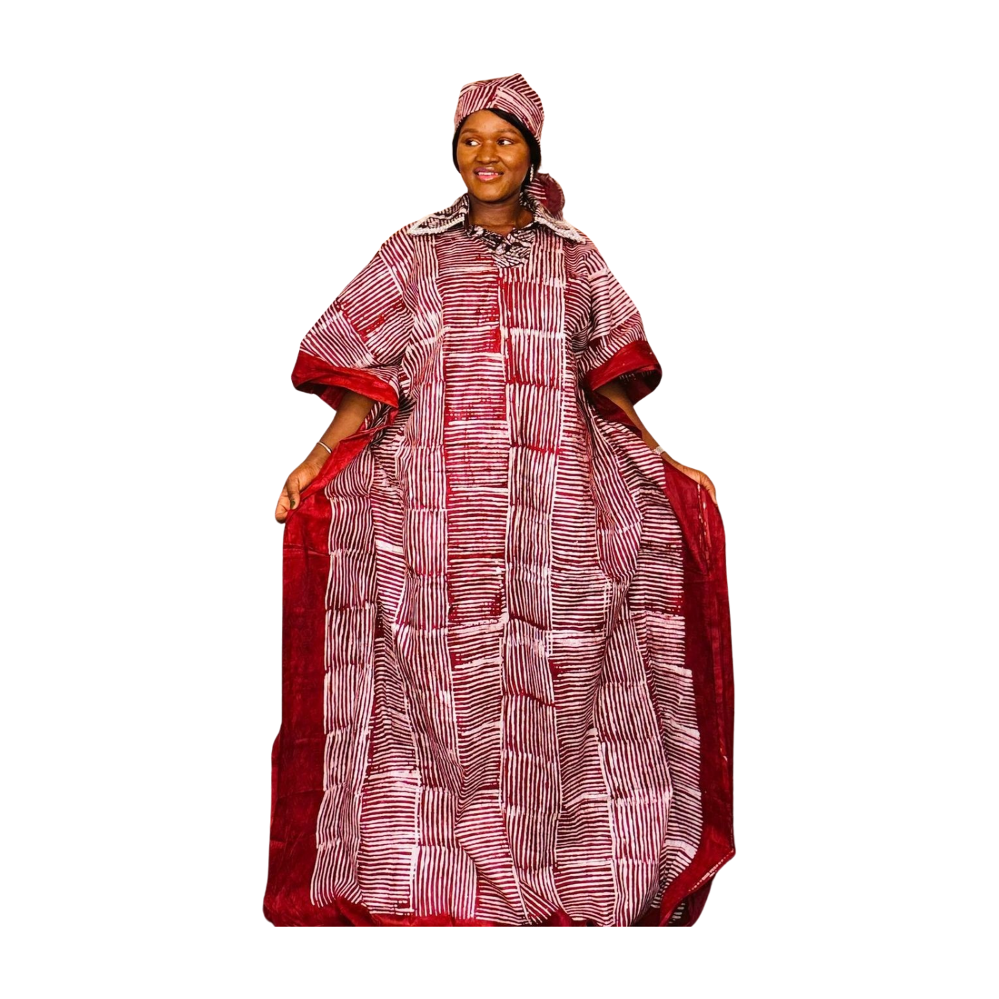 Chinaz Adire African print Bubu Kaftan dress