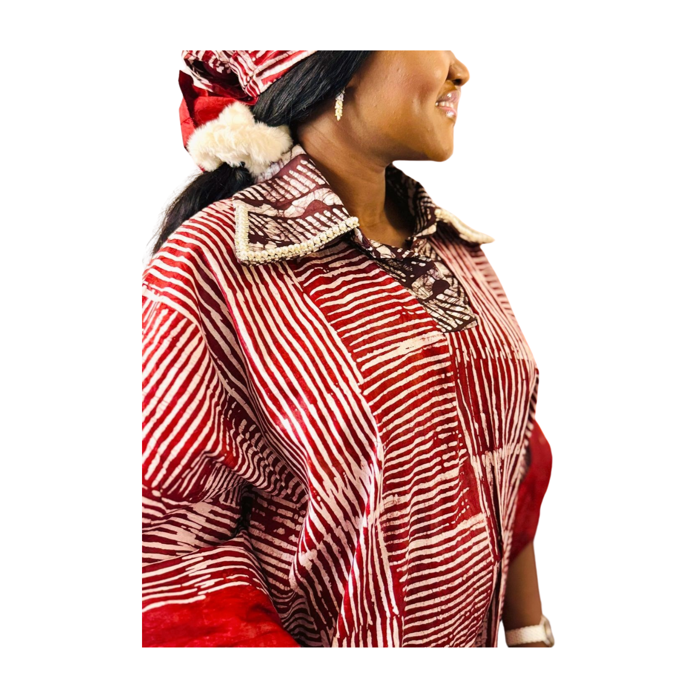 Chinaz Adire African print Bubu Kaftan dress