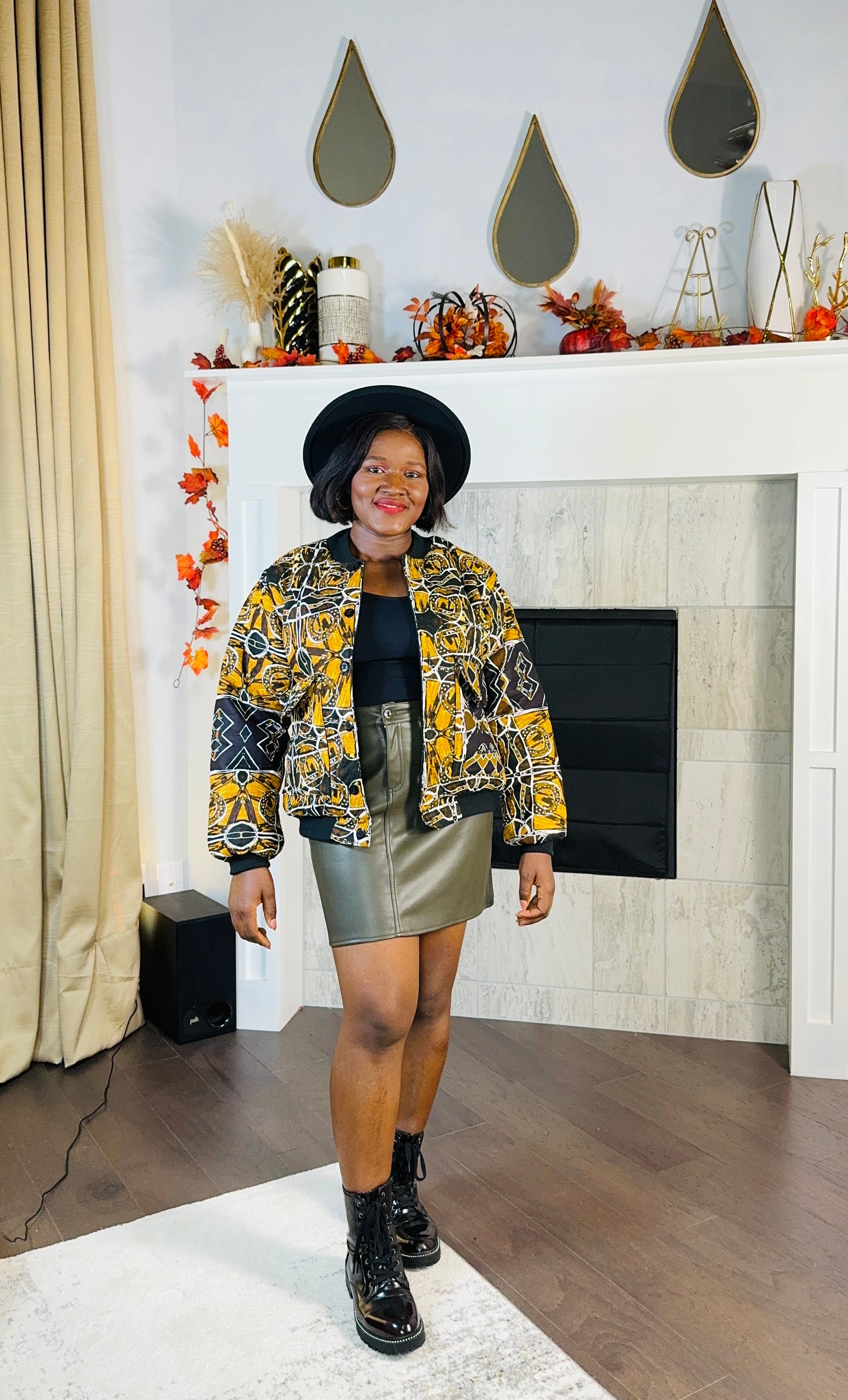 Adesola African print Unisex Button down Jacket