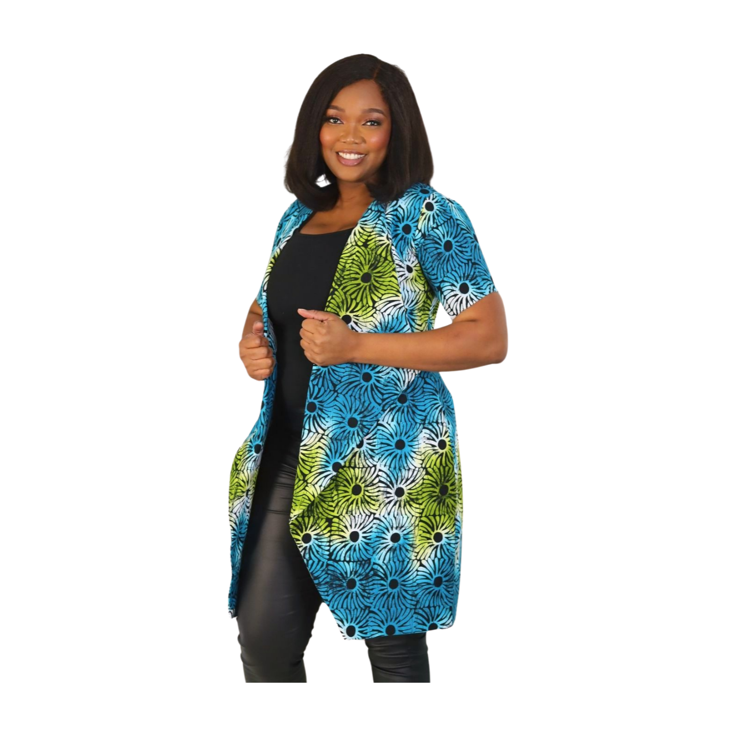 Bisbo African print Ankara Waterfall Jacket for women summer outfit