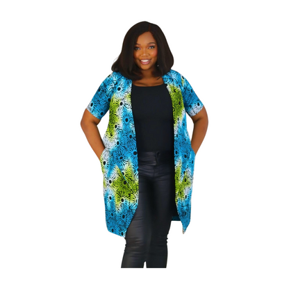 Bisbo African print Ankara Waterfall Jacket for women summer outfit