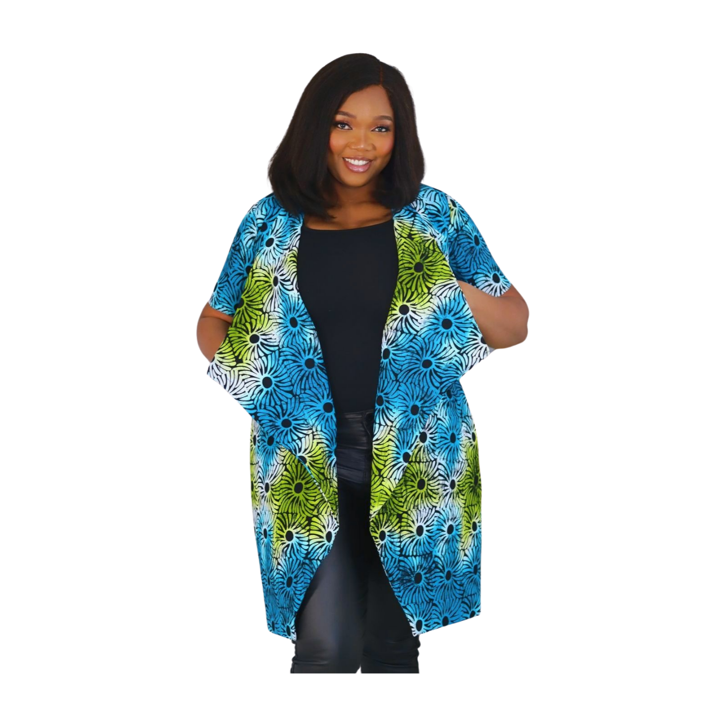 Bisbo African print Ankara Waterfall Jacket for women summer outfit