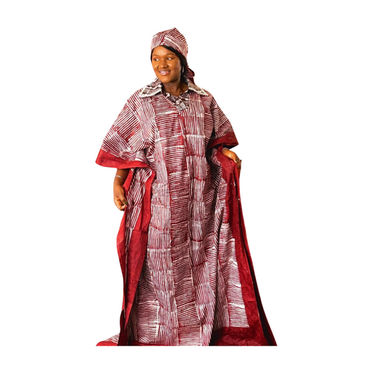 Chinaz Adire African print Bubu Kaftan dress