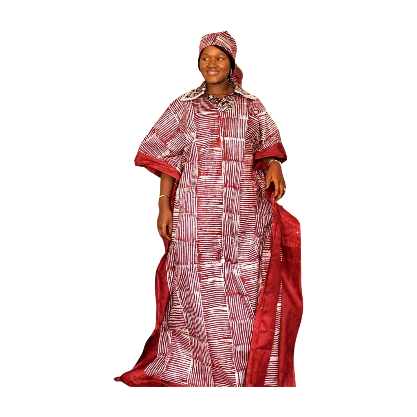 Chinaz Adire African print Bubu Kaftan dress