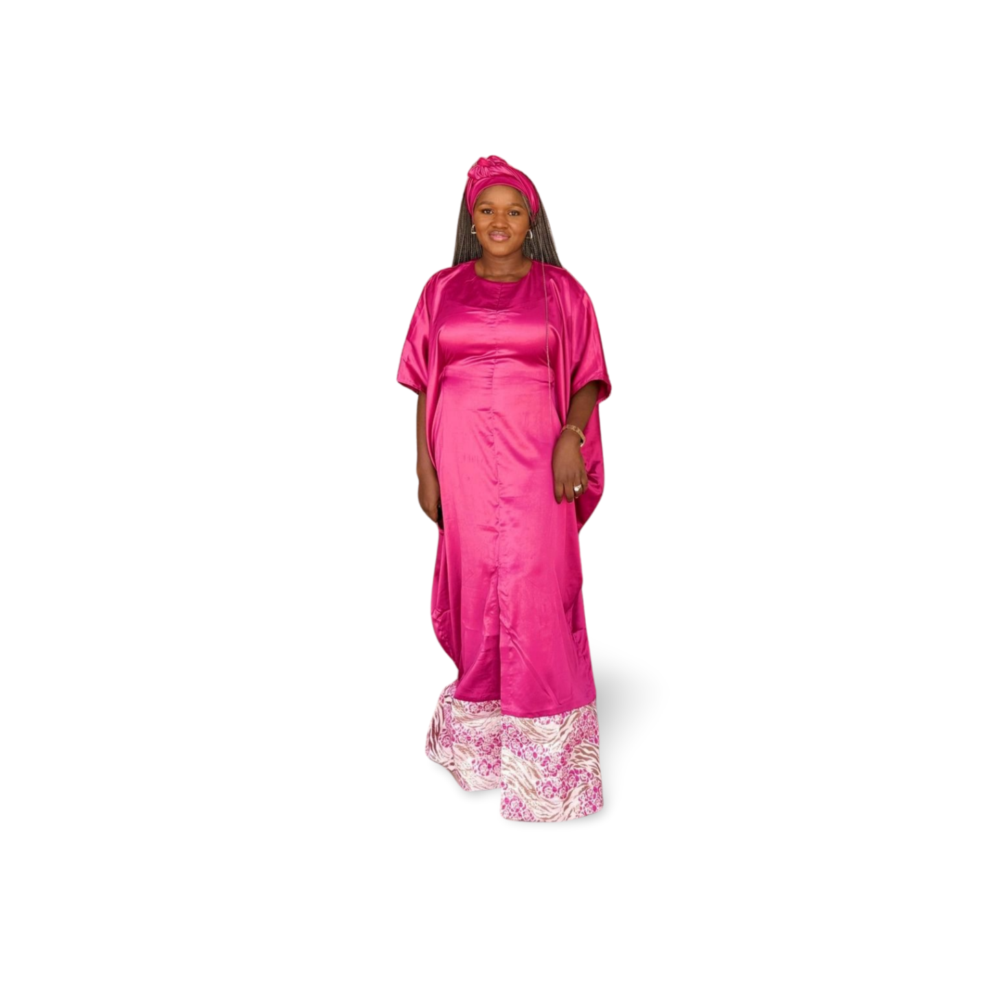 Dyna Luxury Rich aunty Kaftan Bubu (Pink )