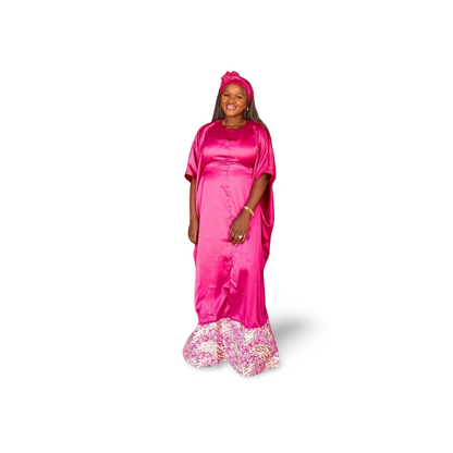 Dyna Luxury Rich aunty Kaftan Bubu (Pink )