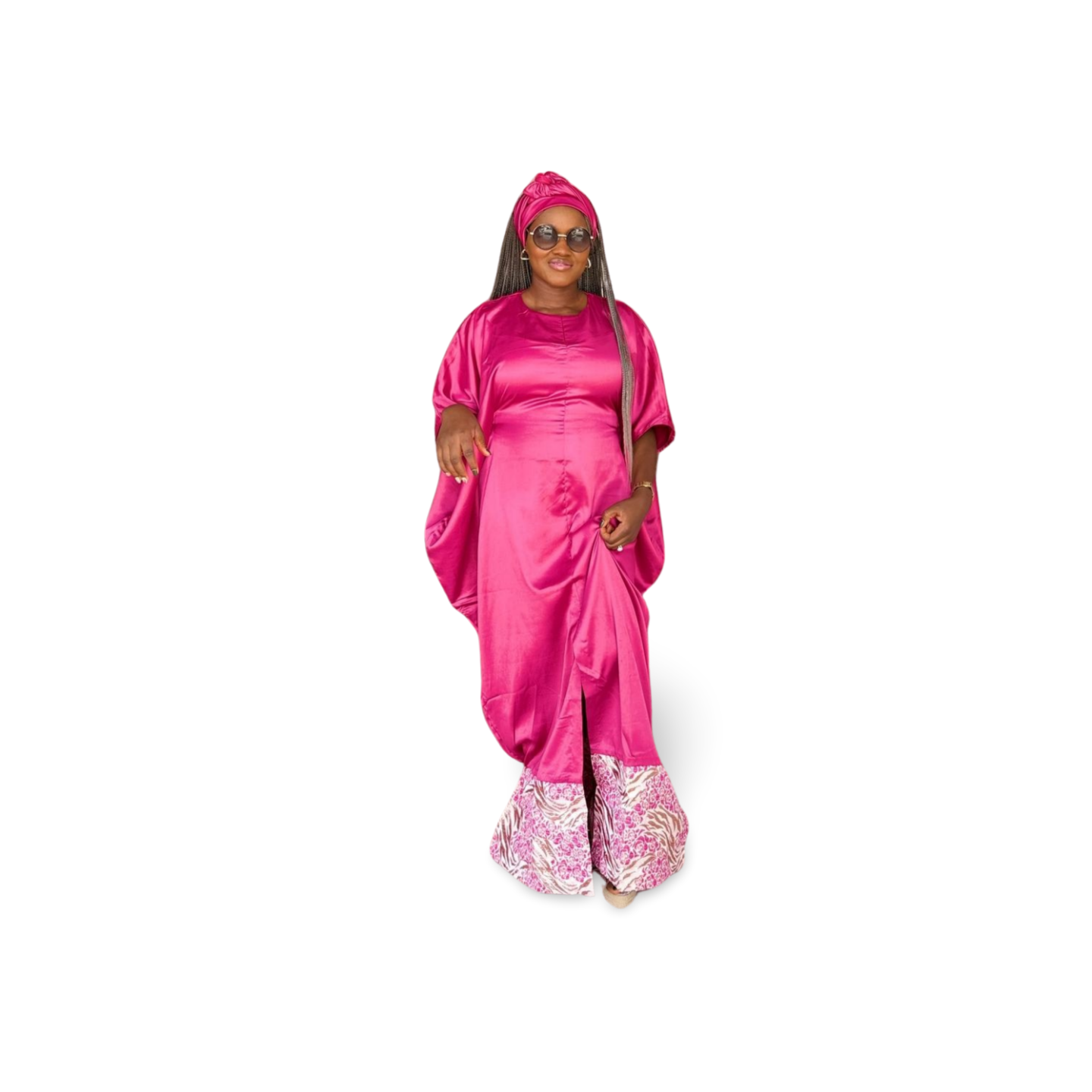 Dyna Luxury Rich aunty Kaftan Bubu (Pink )