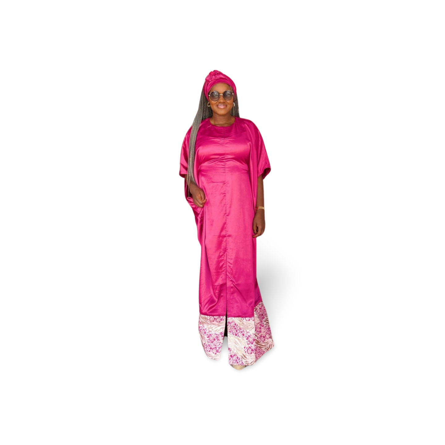 Dyna Luxury Rich aunty Kaftan Bubu (Pink )