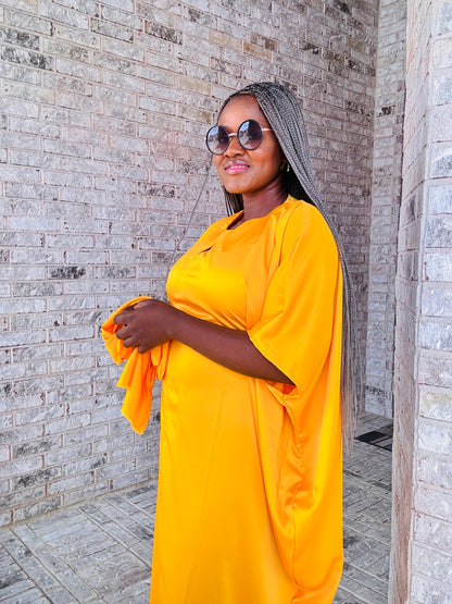 Dyna Luxury Rich aunty kaftan bubu (Yellow)