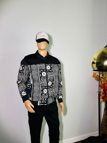 Demi African print Ankara Bomber Jacket for Men