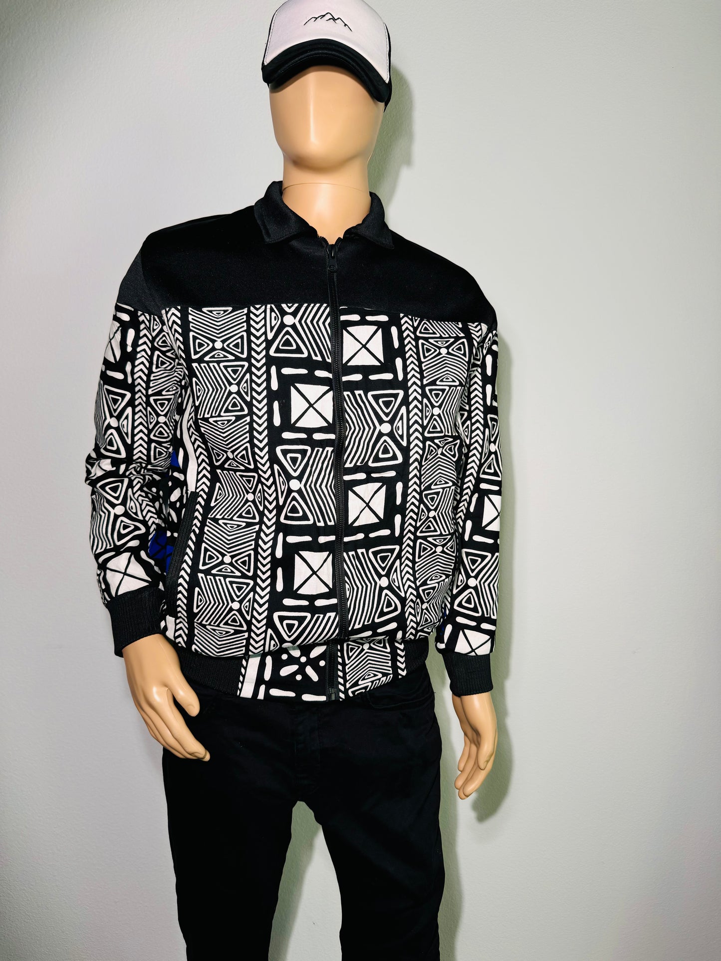 Demi African print Ankara Bomber Jacket for Men