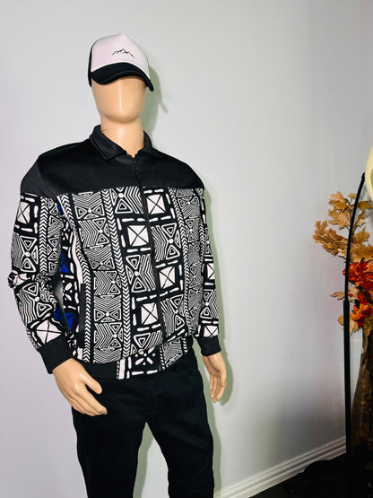 Demi African print Ankara Bomber Jacket for Men