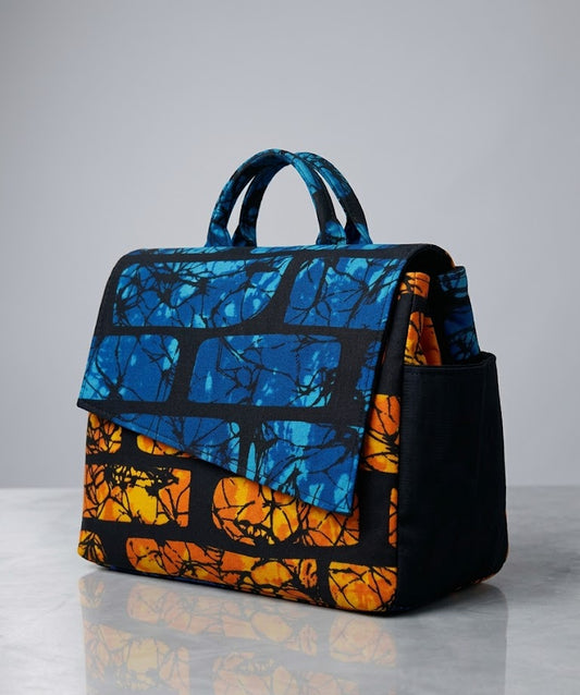Gbemiga two sided African print hand bag