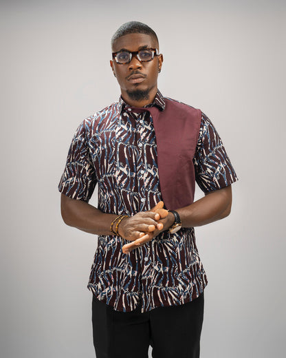 Denil African Print stylish overlap shirt for Men