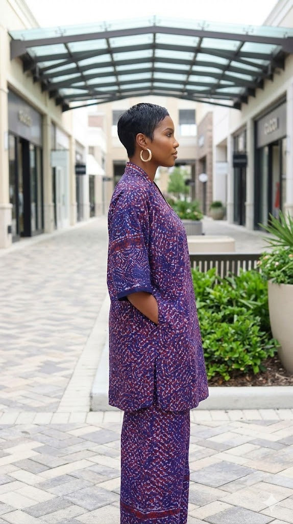 Azure Heritage Flow Dress