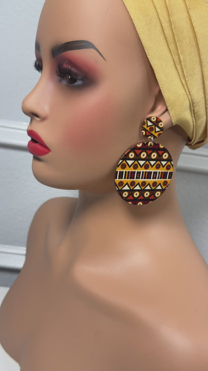 Afrocentric earrings (brown)