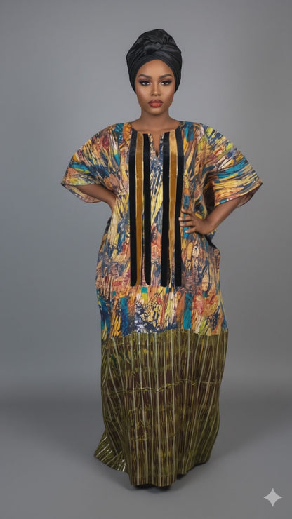 Aduke Adire Bubu Kaftan